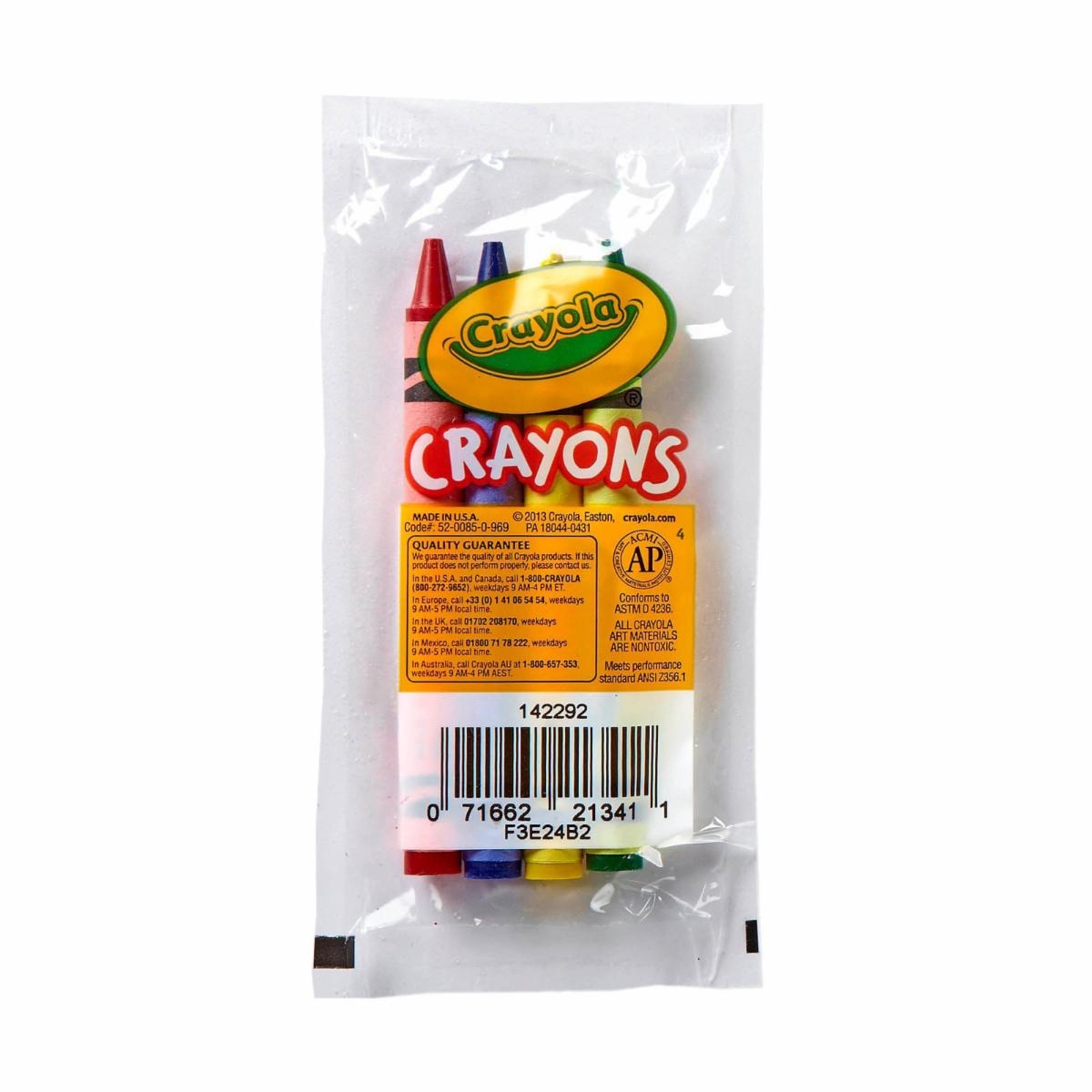 43638 - Crayola Crayons, Assorted Colors, 4-Count USA
