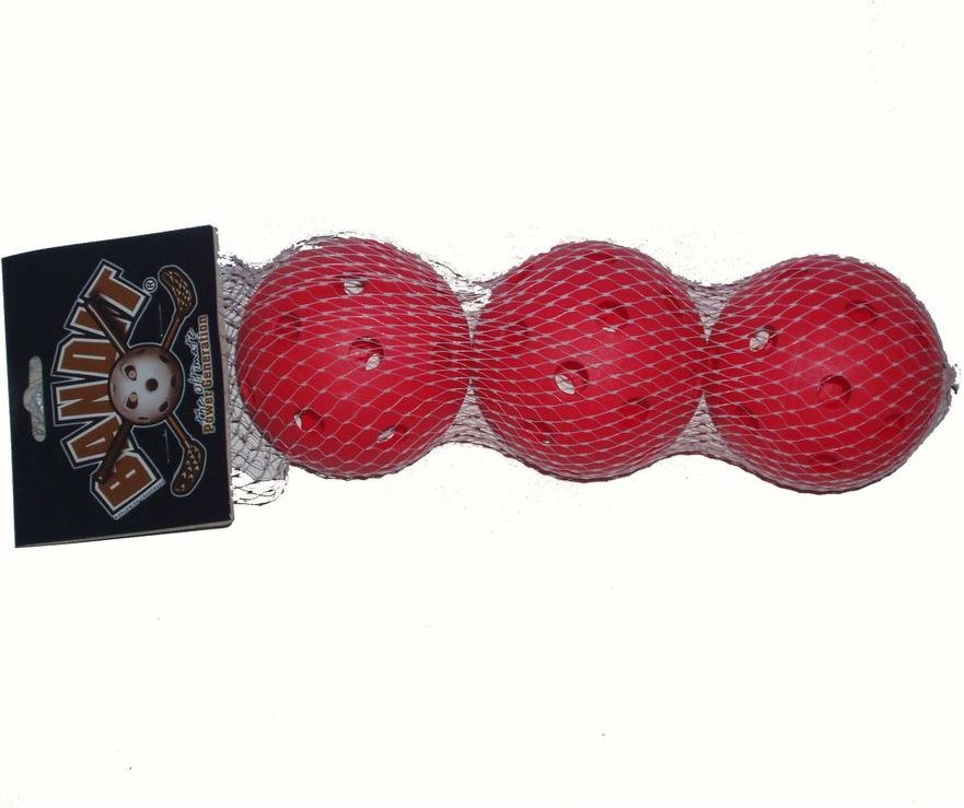 44435 - Eurostick floorball balls 3-pack (red, 7.5cm, 26g, 3 pcs.) EUROPE 