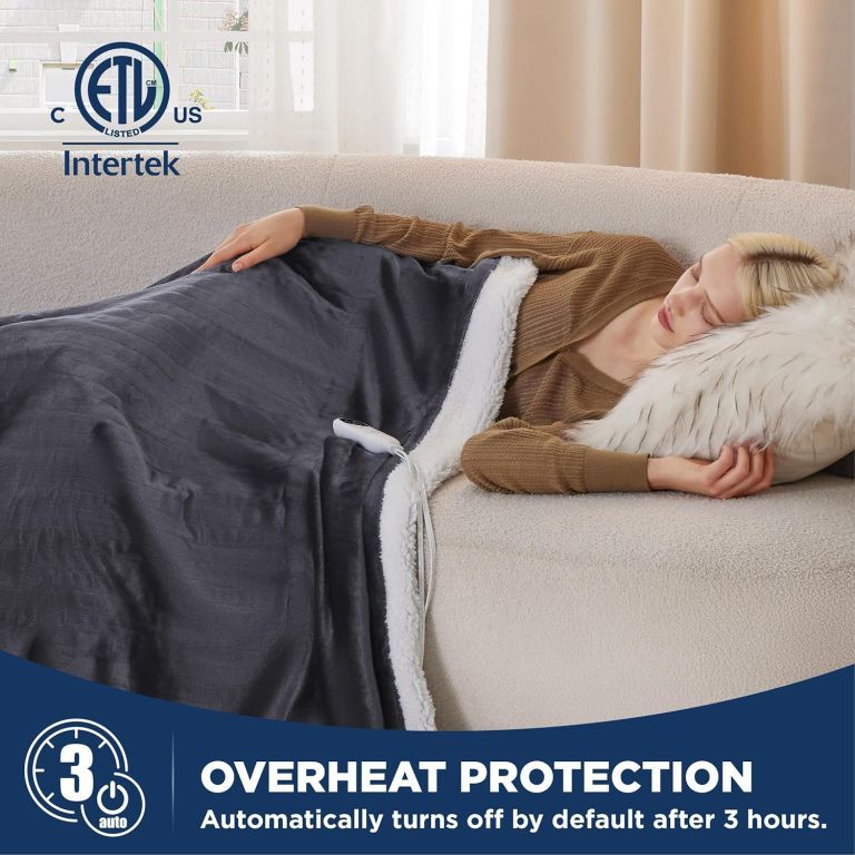 53532 - Bedsure Heated Blanket Electric Throw - Faux Fur Sherpa USA